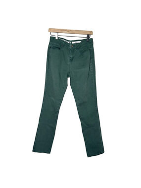 DKNY Mid-Rise SOHO Skinny Straight Leg Green Denim Jeans Women's Size 4